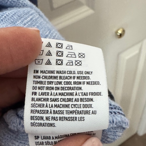 American Eagle Outfitters Blue Long Sleeve Thermal Tee Casual Comfort EUC❤️ - Picture 5 of 8